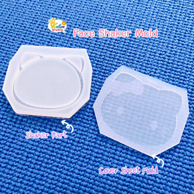 FSM 06 Cutie Kitty / Face Shaker Mold / Shaker Mold + Cover Mold / 2 pieces per set / Silicone Mold
