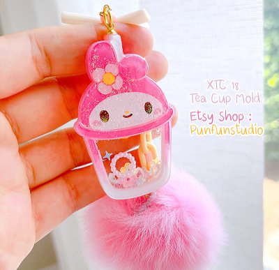 XTC 18 Cutie Bunny X Tea Cup Mold / Shaker Mold / Silicone Mold