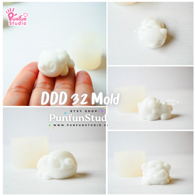 DDD 30-32 Mold Set / Crouching Poke Starter Gen 5 / Pokemold / 3D Mold
