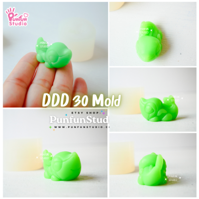 DDD 30-32 Mold Set / Crouching Poke Starter Gen 5 / Pokemold / 3D Mold