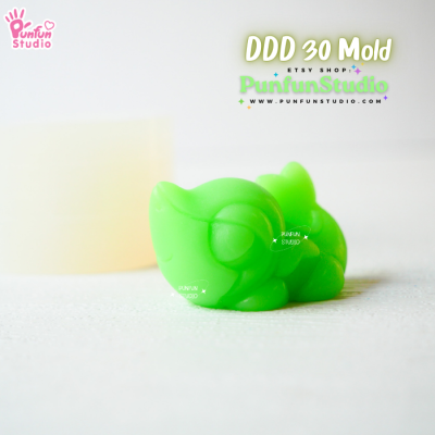 DDD 30-32 Mold Set / Crouching Poke Starter Gen 5 / Pokemold / 3D Mold