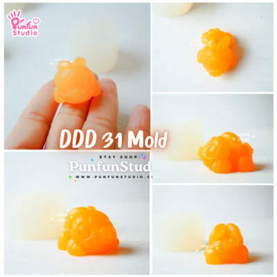 DDD 30-32 Mold Set / Crouching Poke Starter Gen 5 / Pokemold / 3D Mold