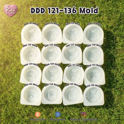 DDD 121-136 Dog Breed Mold / Pet Dog Head Resin / High-relief / Hi-detail / Epoxy Resin, Chocolate, fondant, Soap