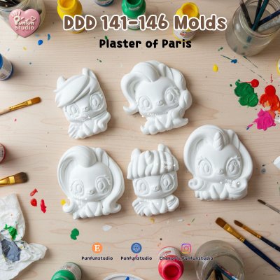 DDD 141-146 Pony Molds / High-relief / Hi-detail / Epoxy Resin, Chocolate, fondant, Jelly Mold