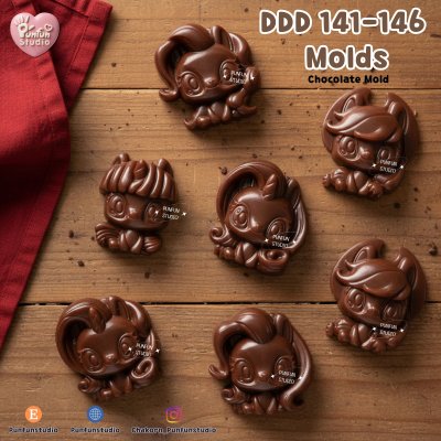 DDD 141-146 Pony Molds / High-relief / Hi-detail / Epoxy Resin, Chocolate, fondant, Jelly Mold