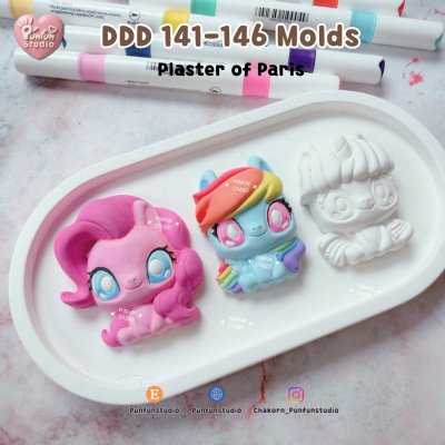 DDD 141-146 Pony Molds / High-relief / Hi-detail / Epoxy Resin, Chocolate, fondant, Jelly Mold