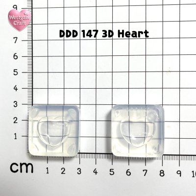 DDD 147-150 3D / 2 parts mold / Clear UV Resin Mold / Size 2x2x1.2 cm
