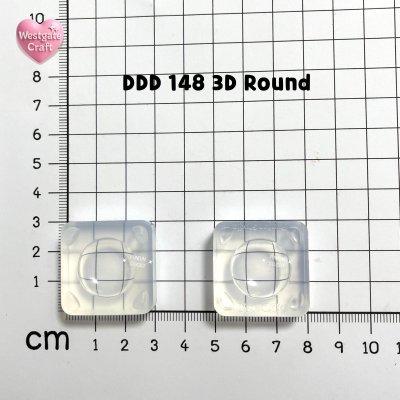 DDD 147-150 3D / 2 parts mold / Clear UV Resin Mold / Size 2x2x1.2 cm