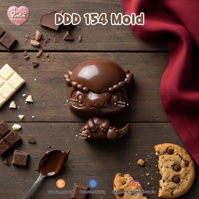 DDD 151-156 Dino Mold Set / Cute Dinosaur / High-relief / Epoxy Resin, Chocolate, fondant, Jelly Mold