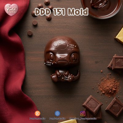 DDD 151-156 Dino Mold Set / Cute Dinosaur / High-relief / Epoxy Resin, Chocolate, fondant, Jelly Mold