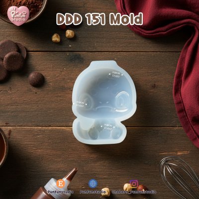 DDD 151-156 Dino Mold Set / Cute Dinosaur / High-relief / Epoxy Resin, Chocolate, fondant, Jelly Mold