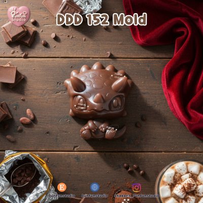 DDD 151-156 Dino Mold Set / Cute Dinosaur / High-relief / Epoxy Resin, Chocolate, fondant, Jelly Mold