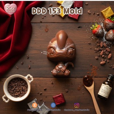 DDD 151-156 Dino Mold Set / Cute Dinosaur / High-relief / Epoxy Resin, Chocolate, fondant, Jelly Mold