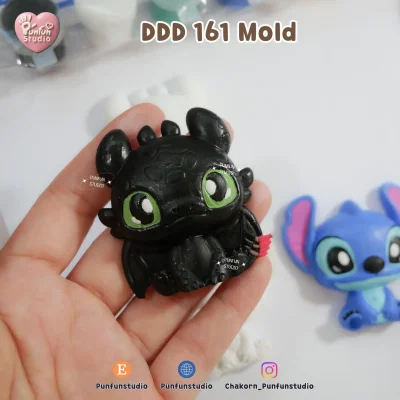 DDD 161-162 Mold / Toothless / Stitch  / 3D Mold / Epoxy Resin, Chocolate, fondant, Jelly, Plaster Mold