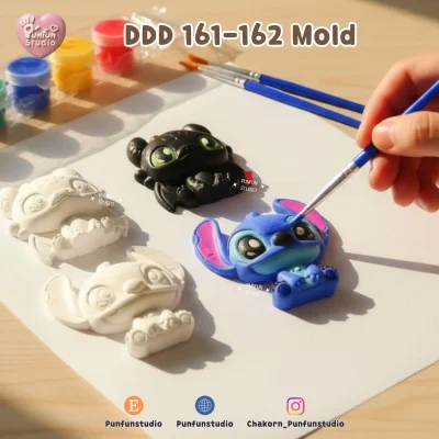 DDD 161-162 Mold / Toothless / Stitch  / 3D Mold / Epoxy Resin, Chocolate, fondant, Jelly, Plaster Mold