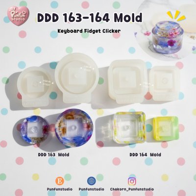 DDD 163-164 Click Base Mold / 2-pieces / Round Base / Square Base