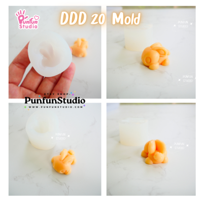 DDD 17-20 Mold Set / Crouching Pet / 3D Mold / Silicone Mold