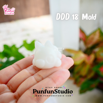 DDD 17-20 Mold Set / Crouching Pet / 3D Mold / Silicone Mold