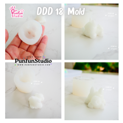 DDD 17-20 Mold Set / Crouching Pet / 3D Mold / Silicone Mold