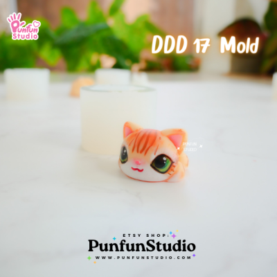 DDD 17-20 Mold Set / Crouching Pet / 3D Mold / Silicone Mold