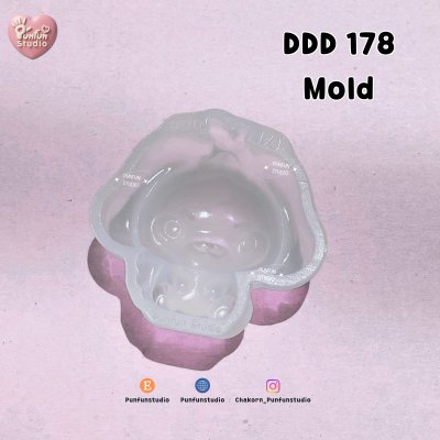 DDD 175-178 Punfun Animal Mold / 3D Mold / Epoxy Resin, Chocolate, fondant, Jelly,
