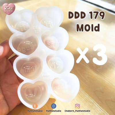 DDD 179 BTS Heart Name Mold / K-POP / Silicone Mold / High-relief / Epoxy Resin, Chocolate, fondant, Jelly Mold
