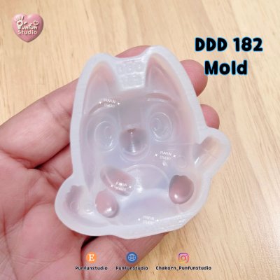 DDD 181-185 Sweet Dog Family Mold / High-relief / Silicone Mold / Epoxy Resin, Plaster, Soap, Candle Mold