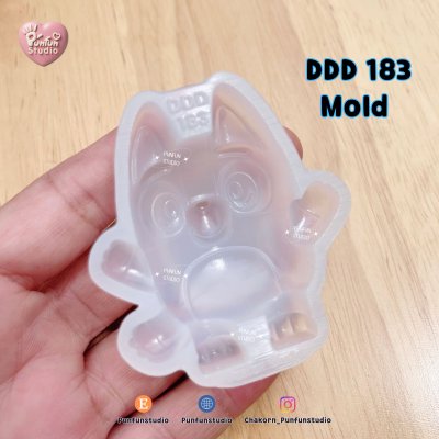 DDD 181-185 Sweet Dog Family Mold / High-relief / Silicone Mold / Epoxy Resin, Plaster, Soap, Candle Mold