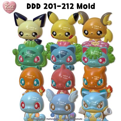 DDD 201-212 Mold Set / Poke Mold / Food Safe Mold/ Epoxy Resin, Chocolate, Jelly, Candle / Silicone Mold