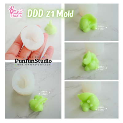 DDD 21-23 Mold Set / Crouching Poke Starter Gen 2 / Pokemold / 3D Mold