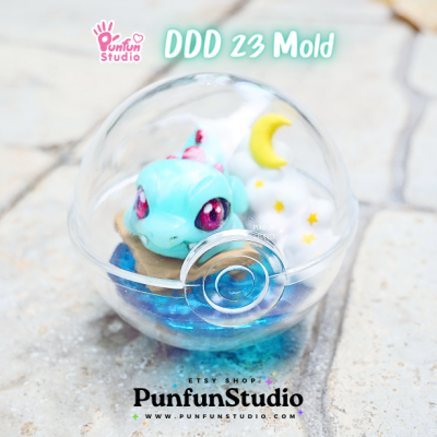 DDD 21-23 Mold Set / Crouching Poke Starter Gen 2 / Pokemold / 3D Mold