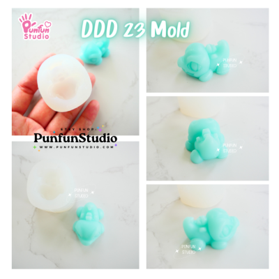 DDD 21-23 Mold Set / Crouching Poke Starter Gen 2 / Pokemold / 3D Mold