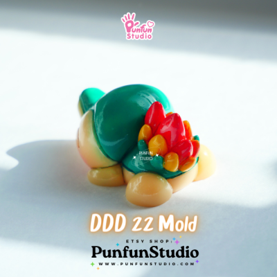 DDD 21-23 Mold Set / Crouching Poke Starter Gen 2 / Pokemold / 3D Mold