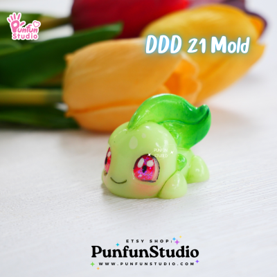DDD 21-23 Mold Set / Crouching Poke Starter Gen 2 / Pokemold / 3D Mold