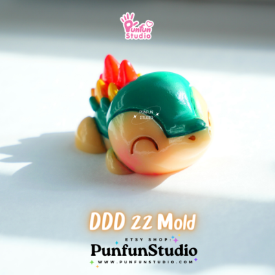 DDD 21-23 Mold Set / Crouching Poke Starter Gen 2 / Pokemold / 3D Mold