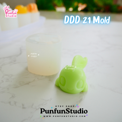 DDD 21-23 Mold Set / Crouching Poke Starter Gen 2 / Pokemold / 3D Mold