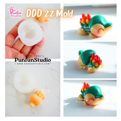DDD 21-23 Mold Set / Crouching Poke Starter Gen 2 / Pokemold / 3D Mold