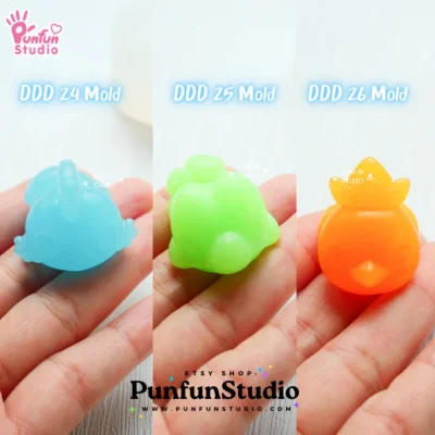 DDD 24-26 Mold Set / Crouching Poke Starter Gen 3 / Pokemold / 3D Mold