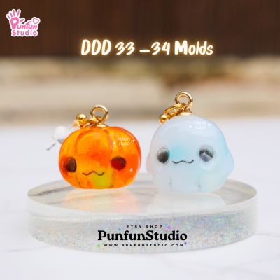 DDD 33 Pumpkin Mold / Halloween Mold / Tiny Mold / Clear UV Resin Mold / 3D Mold