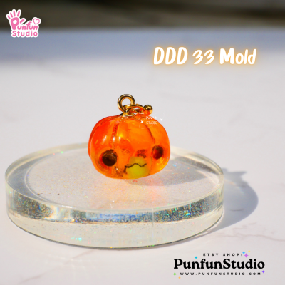 DDD 33 Pumpkin Mold / Halloween Mold / Tiny Mold / Clear UV Resin Mold / 3D Mold