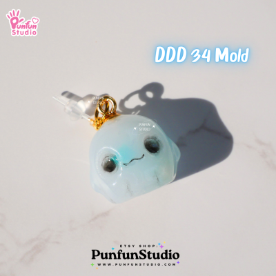 DDD 34 Boo Ghost Mold / Halloween Mold / Tiny Mold / Clear UV Resin Mold / 3D Mold