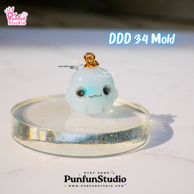 DDD 34 Boo Ghost Mold / Halloween Mold / Tiny Mold / Clear UV Resin Mold / 3D Mold