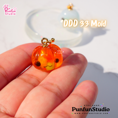 DDD 33 Pumpkin Mold / Halloween Mold / Tiny Mold / Clear UV Resin Mold / 3D Mold
