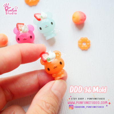 DDD 35, 36, 37 Tiny 3D Molds / Animal Mold / Tiny Mold / UV Resin Mold / Earring Mold / Pendant Mold