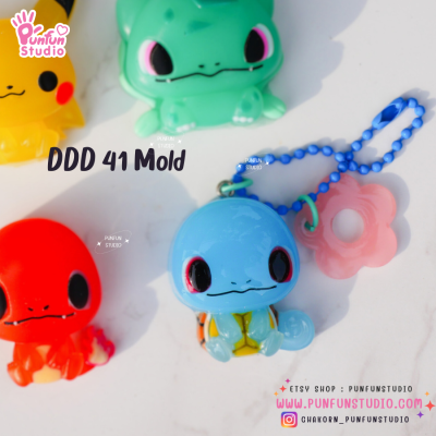 DDD 38-41 Mold / Poke Stater Gen 1 / Poke Mold / Epoxy Resin, Chocolate, Jelly, Candle / Silicone Mold