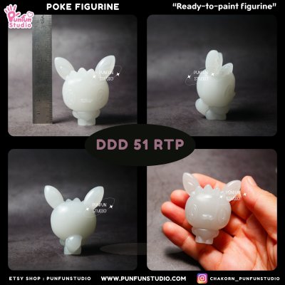 DDD 51-59 RTP Eev Evolutions / Ready-to-paint Figurine / Resin Figurine