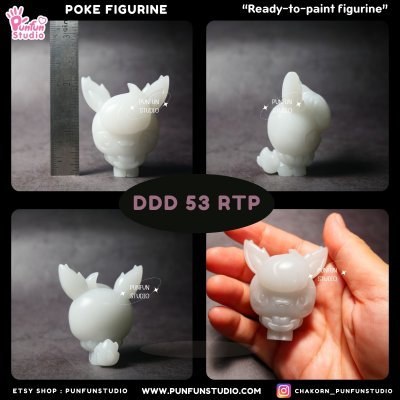 DDD 51-59 RTP Eev Evolutions / Ready-to-paint Figurine / Resin Figurine