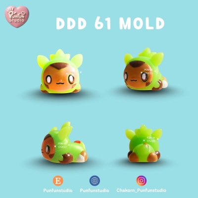 DDD 61-66 Mold / Crouching Pokemold / 3D Mold / Silicone Mold