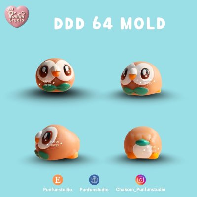 DDD 61-66 Mold / Crouching Pokemold / 3D Mold / Silicone Mold