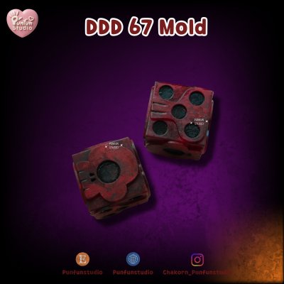 DDD 67 Snake Eye Dice Night Mold /  3D Mold / Silicone Mold
